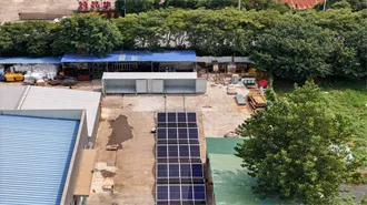 Photovoltaic panels outdoor solar power supply project